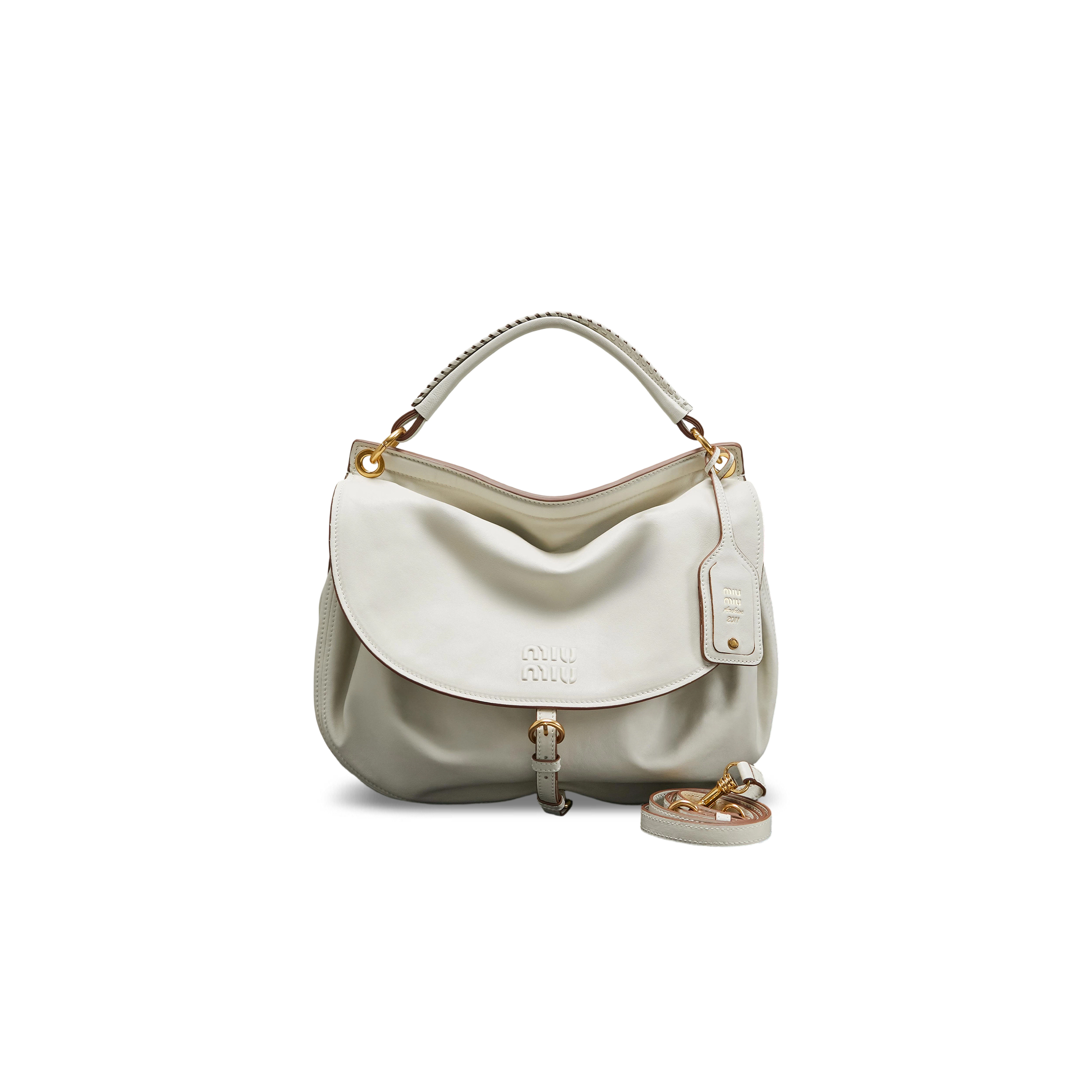 MIU MIU RENDEZ-VOUS LEATHER BAG 5BC219 (39.5*33*15cm)